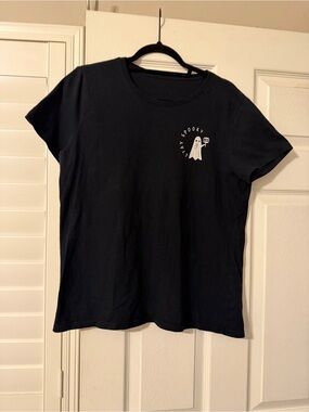 Stay Spooky Black Short Sleeve women’s Tee w/ Ghost Graphic